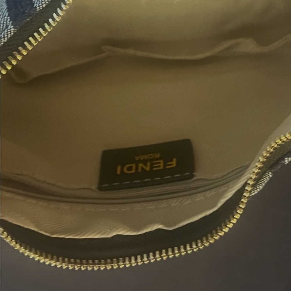 Fendi Designer-Style Navy Patterned Hobo Bag - Picture 9 of 9